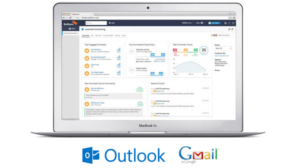 screenshot of Bullhorn ATS & CRM